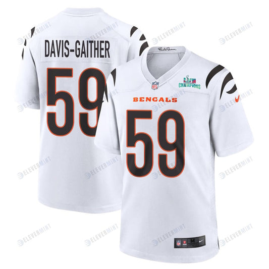 Akeem Davis-Gaither 59 Cincinnati Bengals Super Bowl LVII Champions Men Game Jersey - White